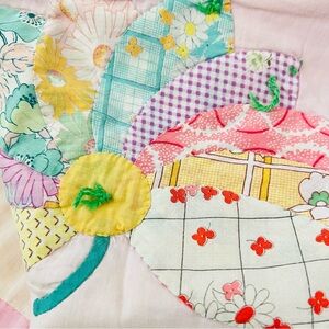 70”x80” Vintage Handmade Cotton Quilt.